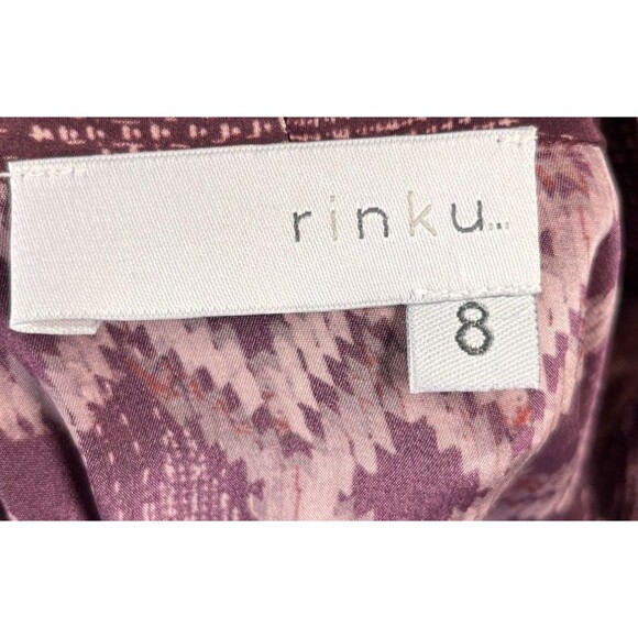 Rinku Dalamal Mischa Midi Dress Women's Size 8 Pink Ikat Print Anthropologie - Picture 5 of 6